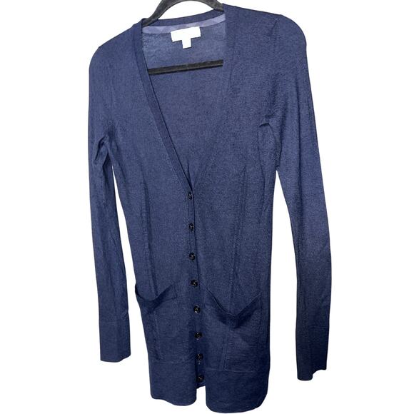 Burberry London Cashmere Long Cardigan NavySize Small